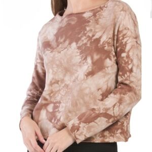 Betsey Johnson Tie Dye Mocha Sweatshirt sz XL